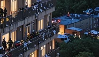 Student bei Sturz vom fünften Stockwerk verletzt, nachdem er versucht hatte, über den Balkon einzusteigen